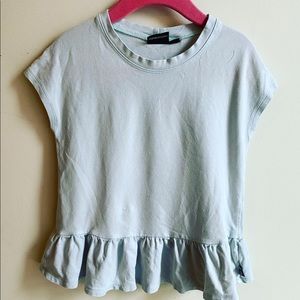 Vonbon blue ruffle shirt